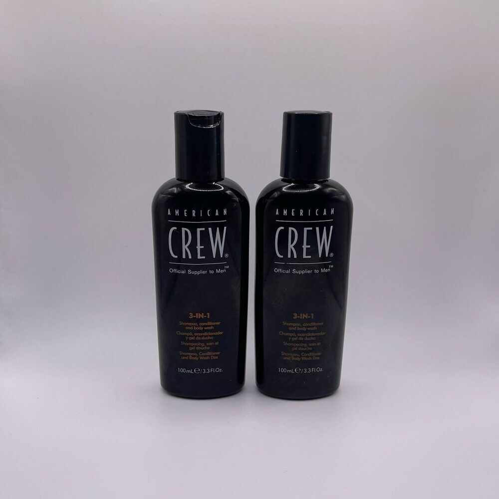 American Crew Men's 3-In-1 Travel Size Shampoo Conditioner Body Wash 2 PCS. Set